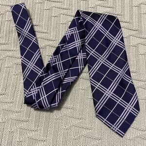 Altea purple plaid Italian silk tie